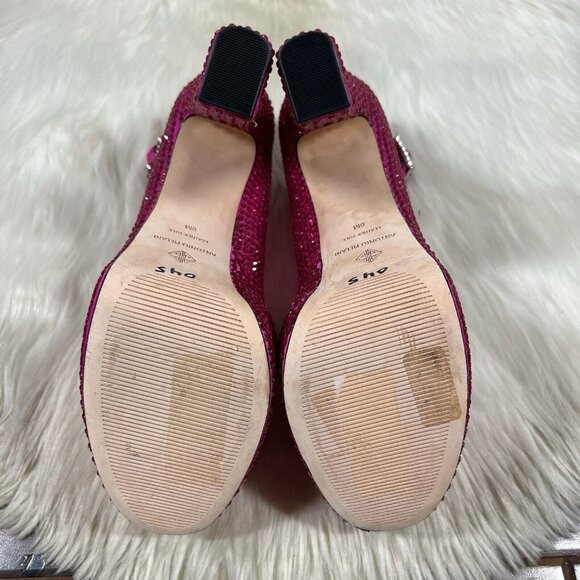 NEW Antonio Melani Capsule Dr. Bridget Hotfix Size 8M Rhinestone Platform Heels - Picture 9 of 14